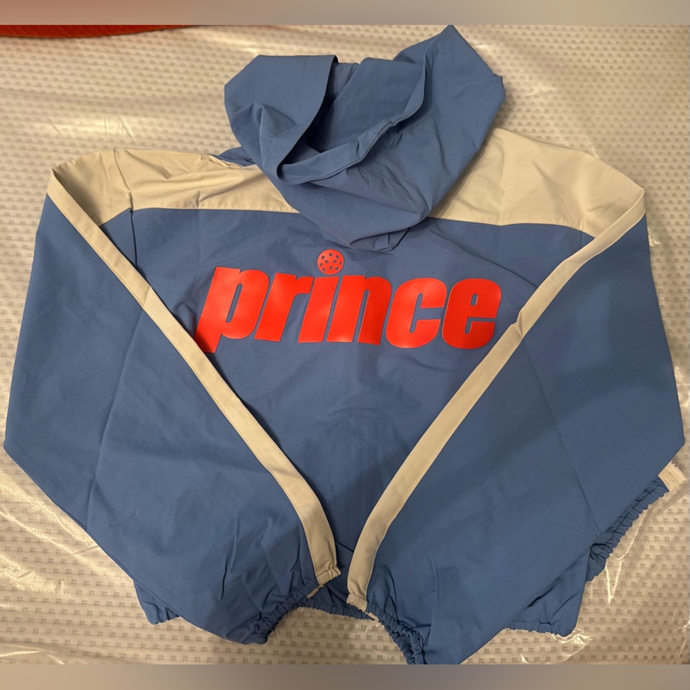 Prince pickleball x Target XS Cropped Windbreaker XS NWT dusty blue & pink - Picture 2 of 4